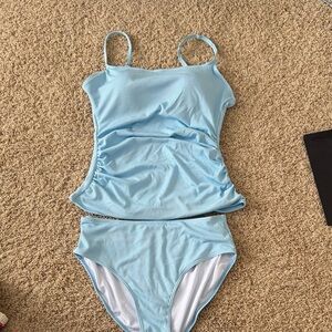 Light Blue Women's Swimwear Set